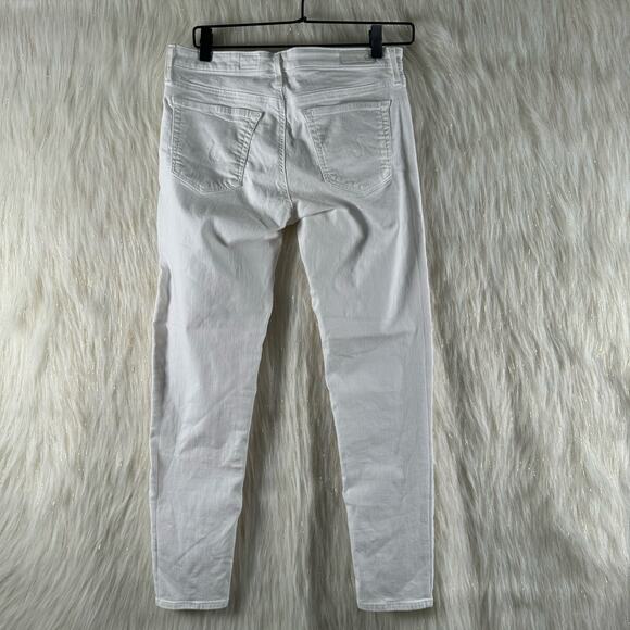 AG Adriano Goldshmied The Legging Ankle Super Skinny White Jeans Stretch 30 - Picture 4 of 10